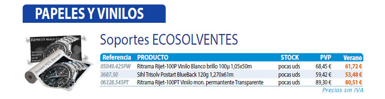 soportes ecosolventes