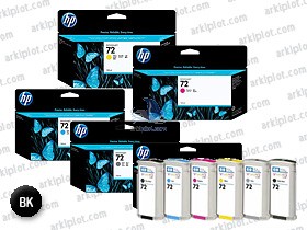 HP Nº72 negro foto 130ml.