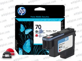 HP Nº70 cabezal negro mate/rojo