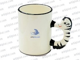 Taza sublimación con asa figura animal RF600 Cebra (Cajas 24 Uds.)