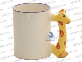 Taza sublimación con asa figura animal RF600 Jirafa (Cajas 24 Uds.)