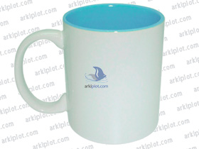 Taza sublimación Bicolor Blanco/Azul (Caja 36 Uds.)