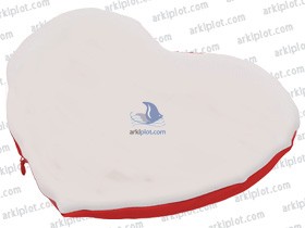 Funda Cojin Corazon RF598 En blanco