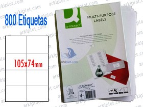 Etiquetas adhesivas Arquicopy 105x74mm (800 etiquetas) - Esquinas rectas