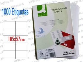 Etiquetas adhesivas Arquicopy 105x57mm (1000 etiquetas) - Esquinas rectas
