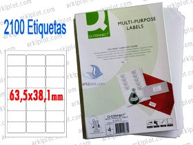 Arquicopy 63,5x38,1mm 2100ud - Redondeadas