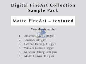 Kit de muestras Hahnemühle  Matt FineArt - Textured A4