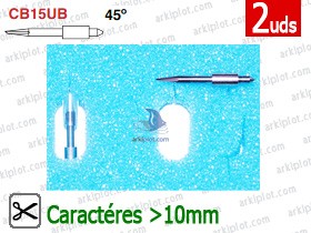 Graphtec Juego 2 Cuchillas 45º 1,5mm para PHP33-CB15N-HS/Letras pequeñas