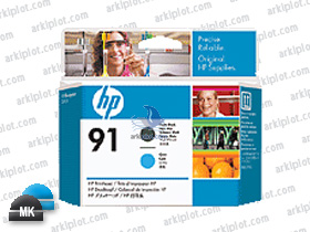 HP Nº91 Cabezal Negro mate/Cian