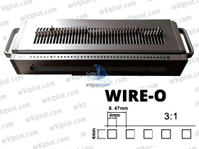 Peine WIRE-O 3:1 cuadrado 4x4mm