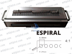 Peine Espiral 4:1 redondo 4mm 46 taladros