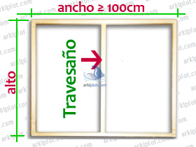 Travesaño de madera 60cm perfil 3,6x3,6cm