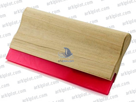 Porta regleta madera goma roja 1m