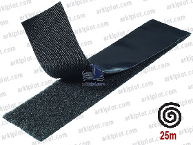 Velcro negro para lonas PVC (25m) en Arkiplot