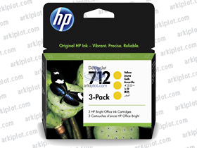 HP Nº712 amarillo 29ml. (pack 3 unidades)