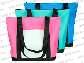 Bolsa de loneta reforzada sublimable - 3 coores disponibles Azul, Rosa y Verde