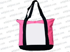 Bolsa de loneta reforzada sublimable - Rosa