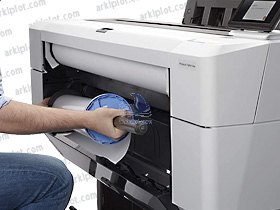 HP Designjet T1600 36" - Carga segundo rollo