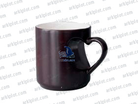 Taza sublimación Mágica Negro con asa corazón (1 Uds.)