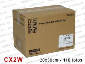 Kit papel Citizen CX2W Media Set 8x12" x 110 hojas 203x305