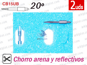 PHP33-CB15U-K20 Juego 2 Cuchillas 20º 1,5mm Sandblast 